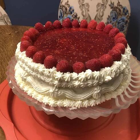 Raspberry Walnut Torte