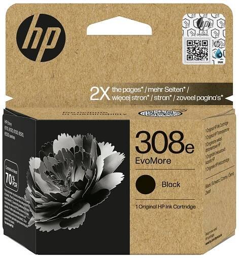 Inkoustová náplň HP 308e EvoMore černá (7FP22UE)