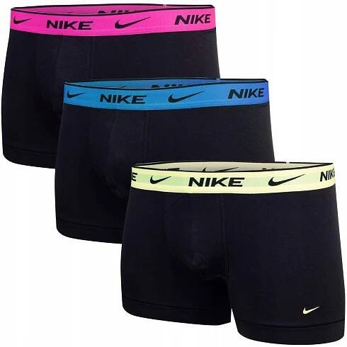 Pánské boxerky Slipy Spodní prádlo NIKE Dri-FIT Everyday Cotton Trunks 3Pak S