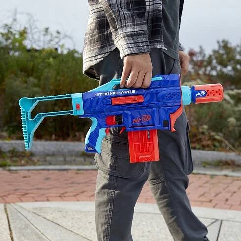 PISTOLE NERF ELITE 2.0 STORMCHARGE WILD EDITION AUTOMATICKÁ 4V1 F7376 Materiál plast