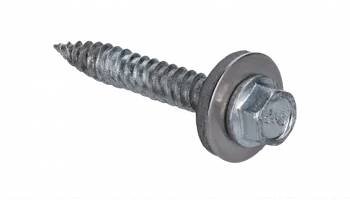Samozávrtná skrutka bimetalová, 6x38mm, s podložkou s priemerom 16mm, pre plechy do 2mm
