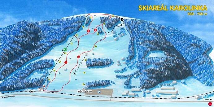 Ski areál Karolínka - informace a mapa
