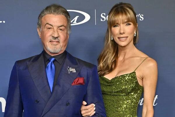 Sylvester Stallone and Jennifer Flavin Stallone attend amfAR Las Vegas at Wynn Las Vegas on November 22, 2024