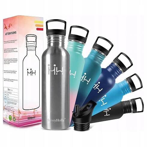 láhev na vodu 500 ml z nerezové oceli Bez obsahu BPA FREE Kovová 18/8