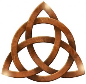 trigurtas keltský uzel znamení ve středověku - trojhranná kost - stock snímky, obrázky a fotky