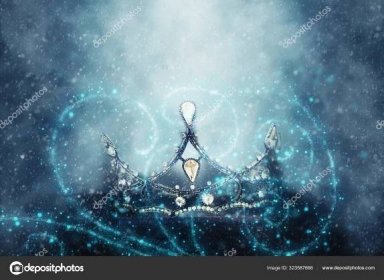 Mysterious and magical photo of of beautiful queen/king crown over gothic snowy black background. Medieval period concept. Glitter sparkle lights Stock Illustration by ©tomert #323587666