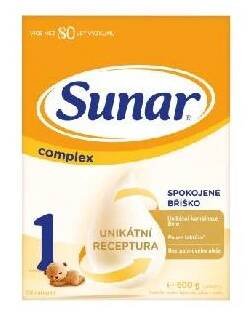 Sunar Complex 1 počáteční mléčná kojenecká výživa v prášku 2 x 300g (600g)