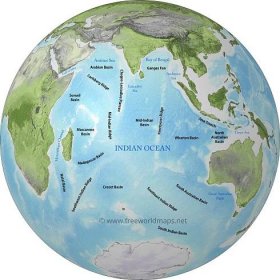 Indian Ocean map