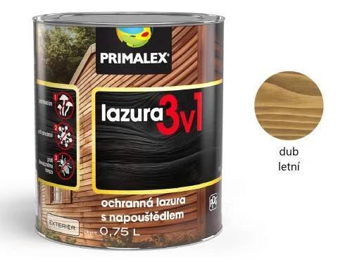 PRIMALEX lazura 3v1 ochranná lazura na dřevo s napouštědlem 5 l                    Dub letní