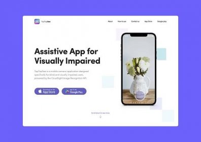 Landing page for TapTapSee