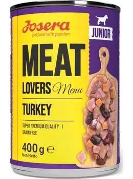 Krmivo pro psa 6ks-6x400g Josera Meat Lovers Junior Menu krůtí vlhké krmivo pro psy