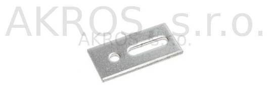 Plocháč nerez 82x40x5 AN 9806/A2 (1 round hole 11 mm+1 slot 11 mm