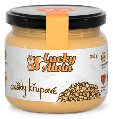 Lucky Alvin - arašídové máslo crunchy 330 g
