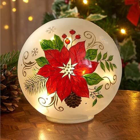LED skleněná koule Vánoční hvězda
