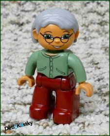 Lego® Duplo® Figurka Babička - Vínová/Agave