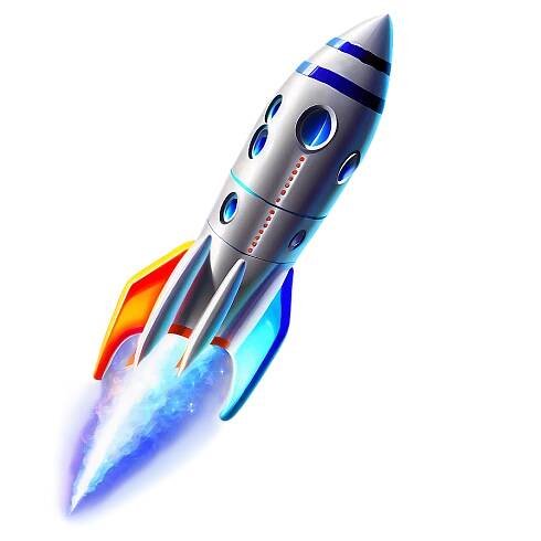 Silver Rocket Ship Png 6 PNG