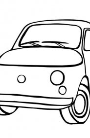 Omalovánka auto Fiat pro děti - Omalovánky pro děti