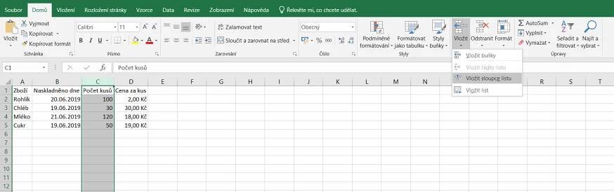Základy Microsoft Excel