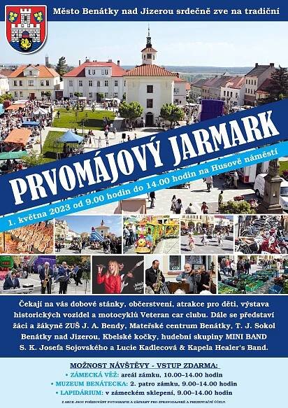 Prvomájový jarmark 2023 - Oficiální stránka města Benátky nad Jizerou