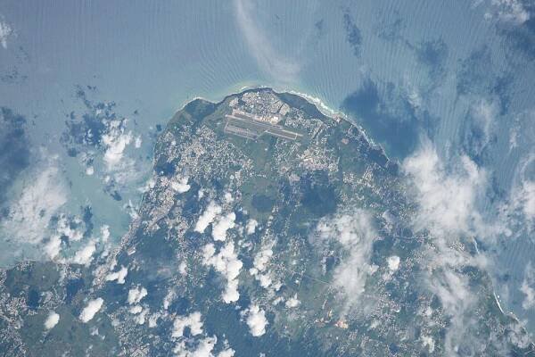Photo shows Aguada, Aguadilla and Isabela taken from the ISS Expedition 53