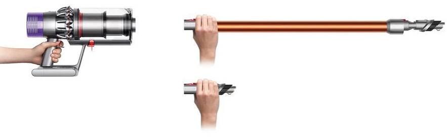 Dyson V10 Absolute 2023 akumulátorový vysavač, tyčový, cyklónový, HEPA filtr, 3 úrovně sání, LED indikátory - BOHEMIA COMPUTERS