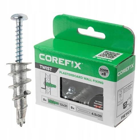 Upevnění na stěny z desek G-K – 4,5 mm x 30 mm – sada 8 kusů – odolné