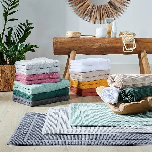 OSUŠKA DO SPRCHY, 70/140 cm, tmavě zelená - tmavě zelená, Natur, textil (70/140cm) - Bio:Vio