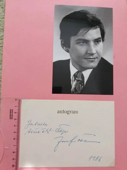 Podpis, autogram JOSEF ČÁP, herec