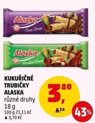 Penny Market Kukuřičné trubičky alaska různé druhy, 18 g nabídka