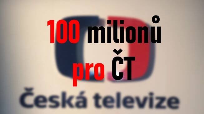 100 milionů pro Českou televizi