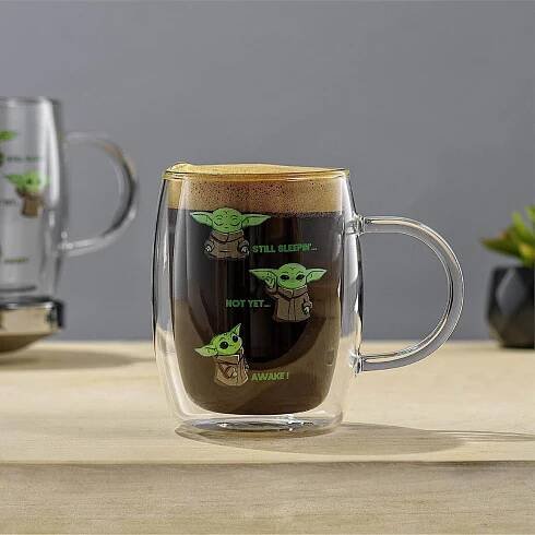 Awake! Grogu Coffee Mug Double Wall Mug (Set of 2 ) - A Gentleman's Trove