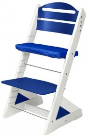Jitro Dětská rostoucí židle Plus DVOUBAREVNÁ Modrá + modrý podsedák