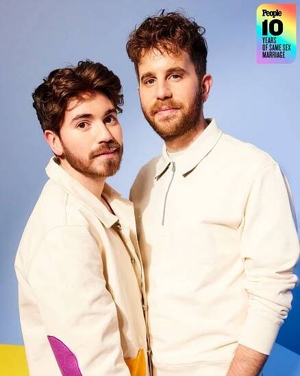 Noah Galvin and Ben Platt visit The IMDb Portrait Studio at Acura Festival Village on Location at Sundance 2023 on January 20, 2023 in Park City, Utah