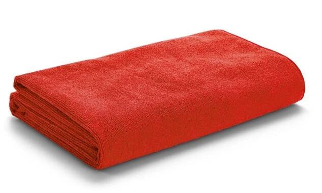 CALIFORNIA. Plážový ručník z mikrovlákna (250 g/m2) - červená