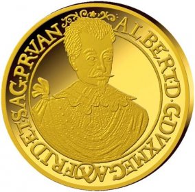 Desetidukát Albrechta z Valdštejna, pamětní ražba z ryzího zlata, 0,5 g, Proof