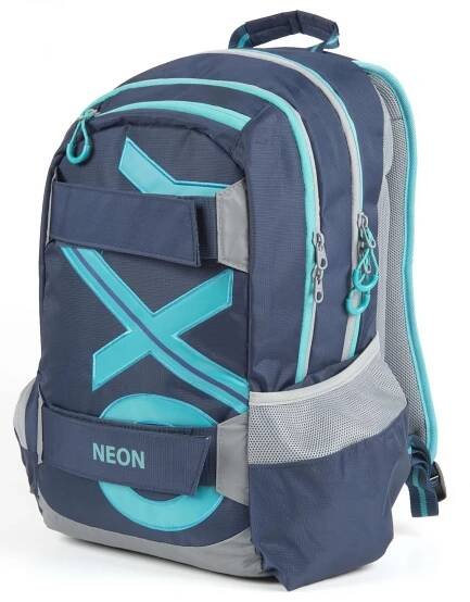 OXYBAG Školní batoh Sport Blue Line Tyrkys