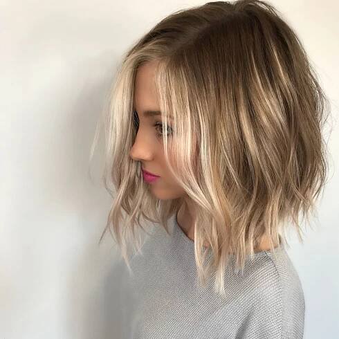 Dimensional, Face-Framing Balayage - Behindthechair.com | Bob haircut for fine hair, Haircuts for fine hair, Bobs haircuts