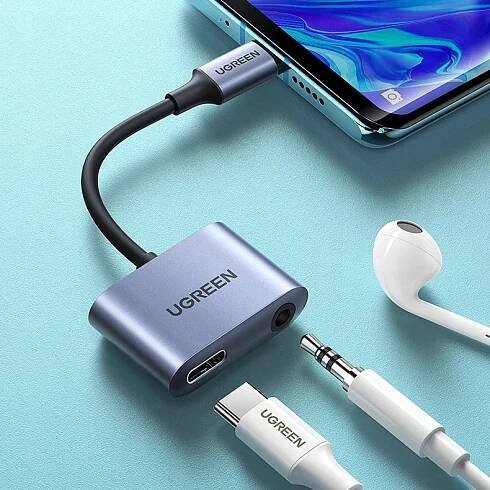 Ugreen adaptér audio adaptér USB Typ C - USB Typ C PD Q mini jack 3,5 za 343.00CZK - Allegro