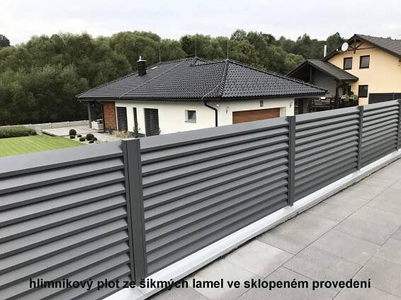 Hliníkové ploty plaňkové | PRONY s.r.o. – parapety, ploty, brány