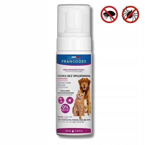 FRANCODEX – Bezoplachová pěna s dimetikonem pro psy a kočky 150 ml