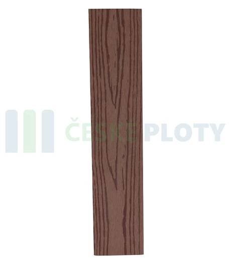Plotovka DŘEVOPLUS hladká; 70x15mm; Na míru; Rovná; Tmavá
