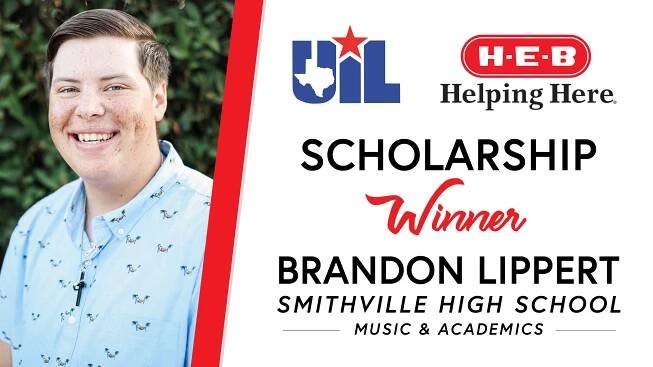 UIL Scholarship recipient Brandon Lippert of Smithville High School
