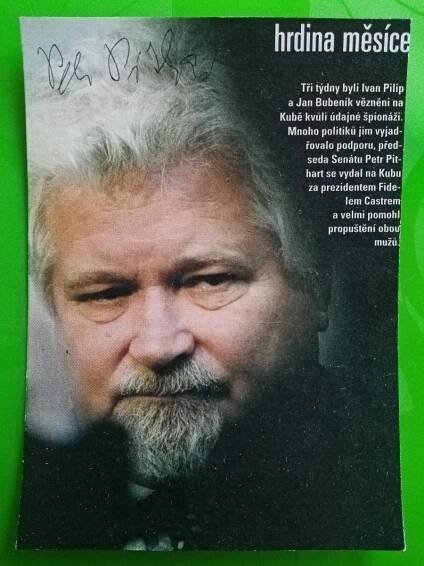 Autogram Petr PITHART ... politik - Ostatní sběratelské předměty