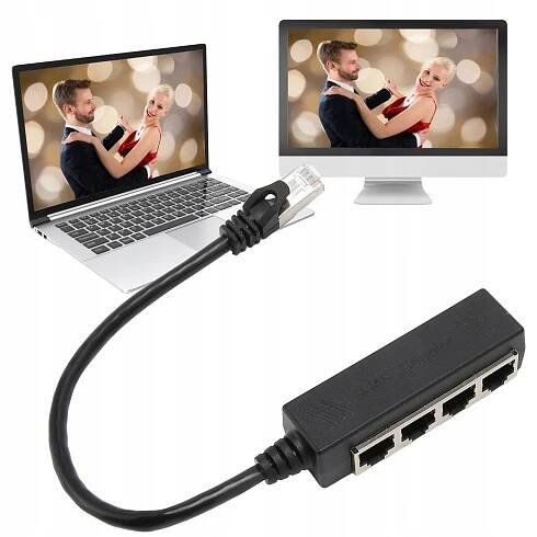 Kabel rozbočovače Ethernet RJ45 jeden bod