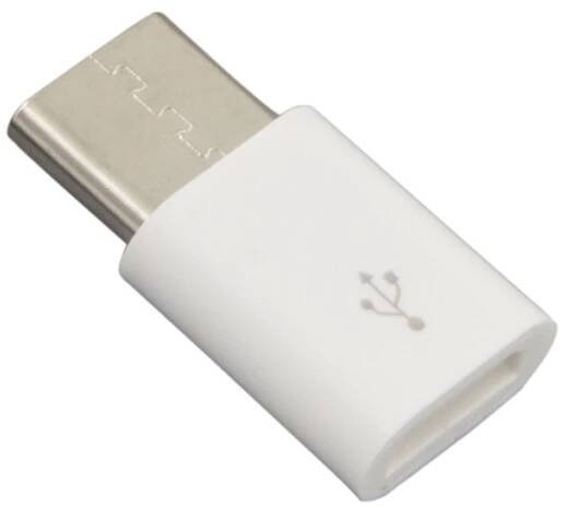 Redukce microUSB B(F) - USB-C (M), Esperanza, bílá