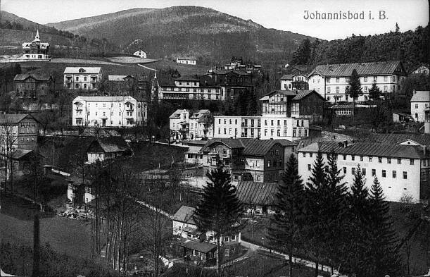 Janské Lázně, celkový pohled; před rokem 1918 (Sudetendeutsches Archiv München).