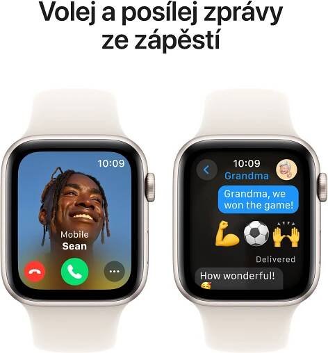 Apple Watch SE 40mm Hvězdně bílý hliník s hvězdně bílým sportovním řemínkem - M/L
