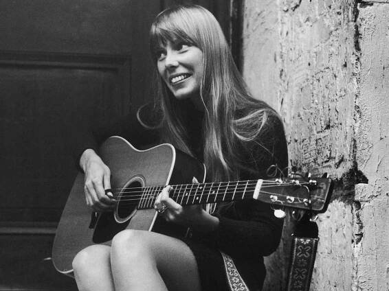 Joni Mitchell outside The Revolution club in London on September 18, 1968.