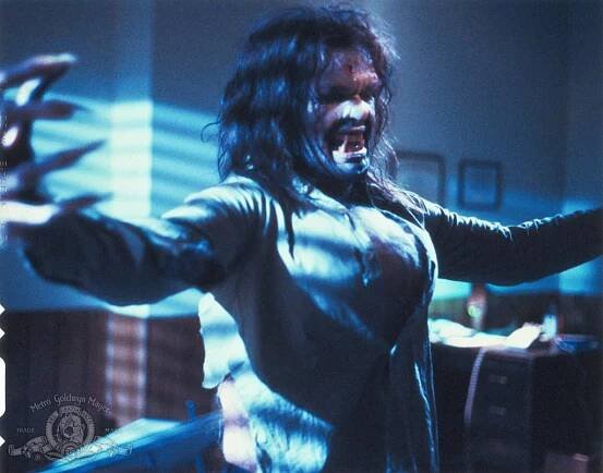 Robert Picardo as Eddie transforming into a werewolf in the movie "The Howling"
