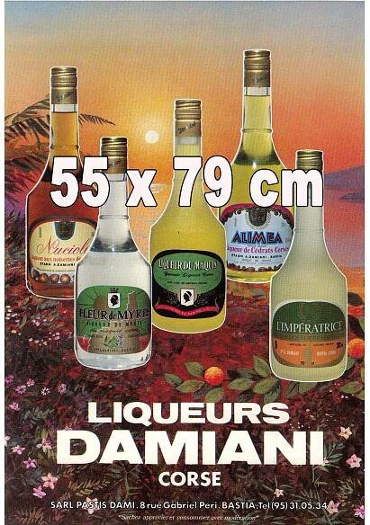 Affiche Liqueurs Damiani années 80 -55x79 cm